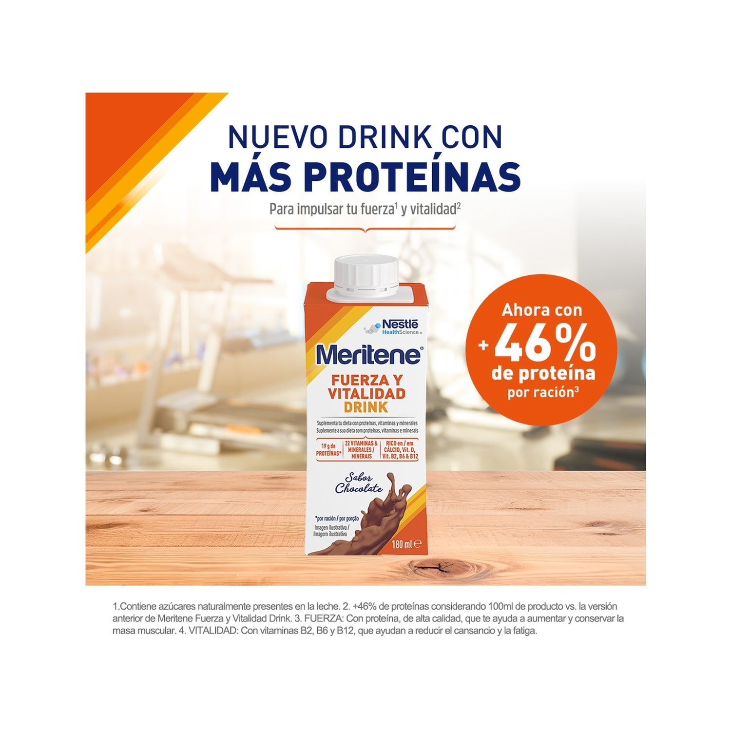 Meritene Fuerza y Vitalidad Drink Chocolate 12x125ml