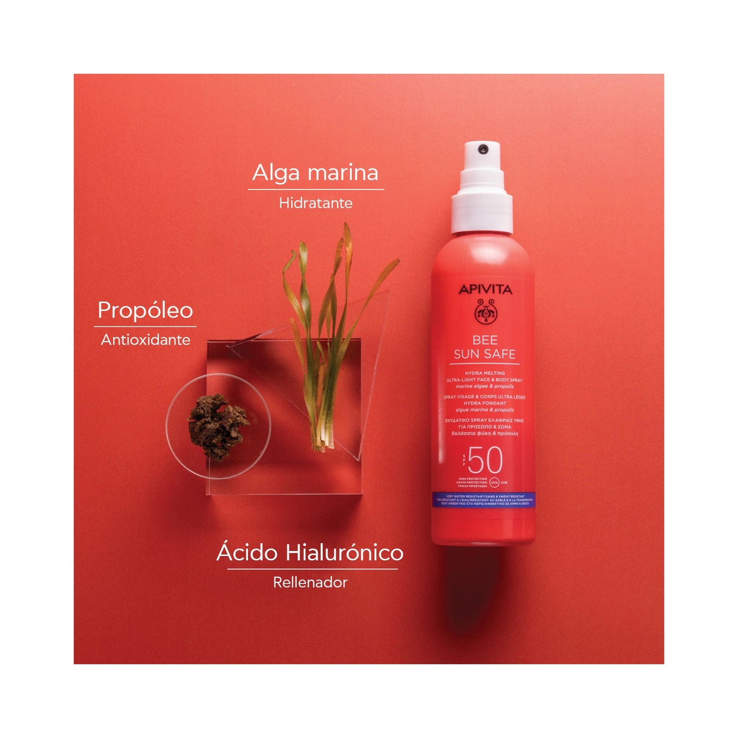 Apivita Bee Sun Safe Spray Hydra Melting Ultra Ligero Facial & Corporal SPF50 200ml