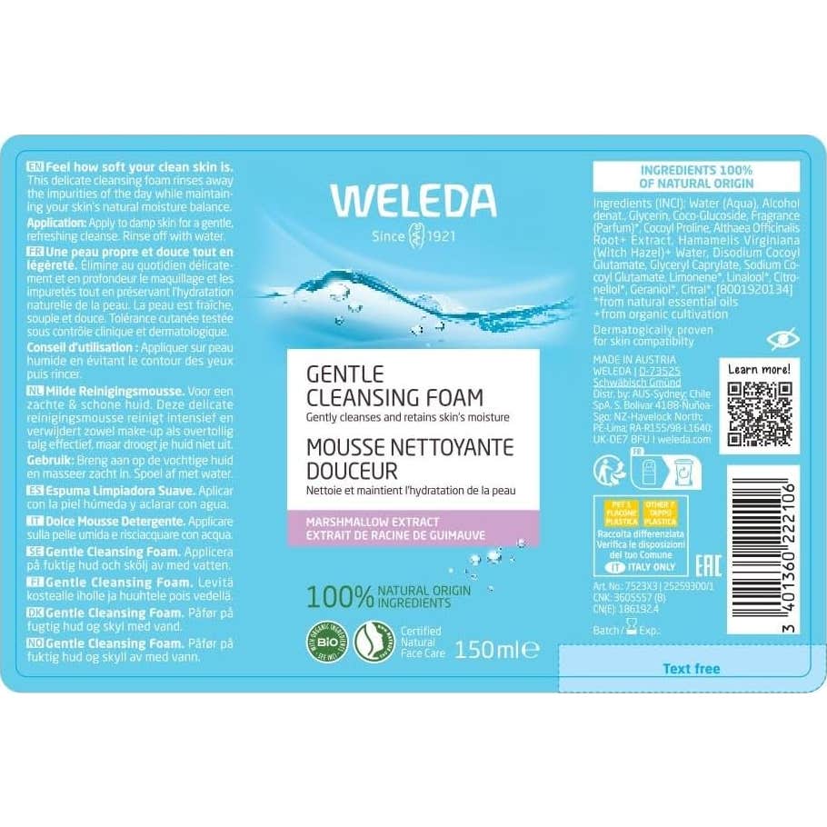 Weleda Espuma Limpiadora Suave 150ml
