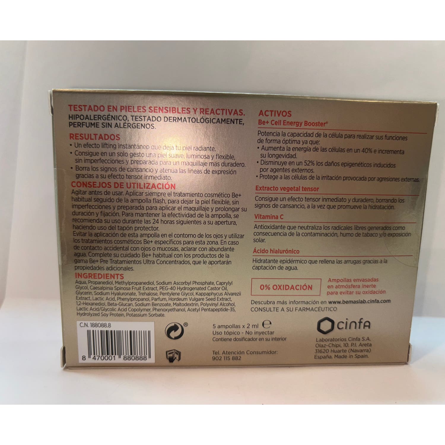 Be+ Ampollas Energifique Flash 5x2ml