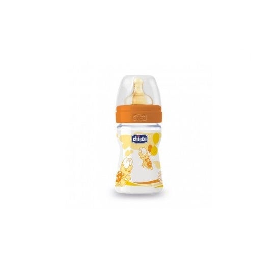 Chicco biberón plástico tetina caucho 150ml 1ud