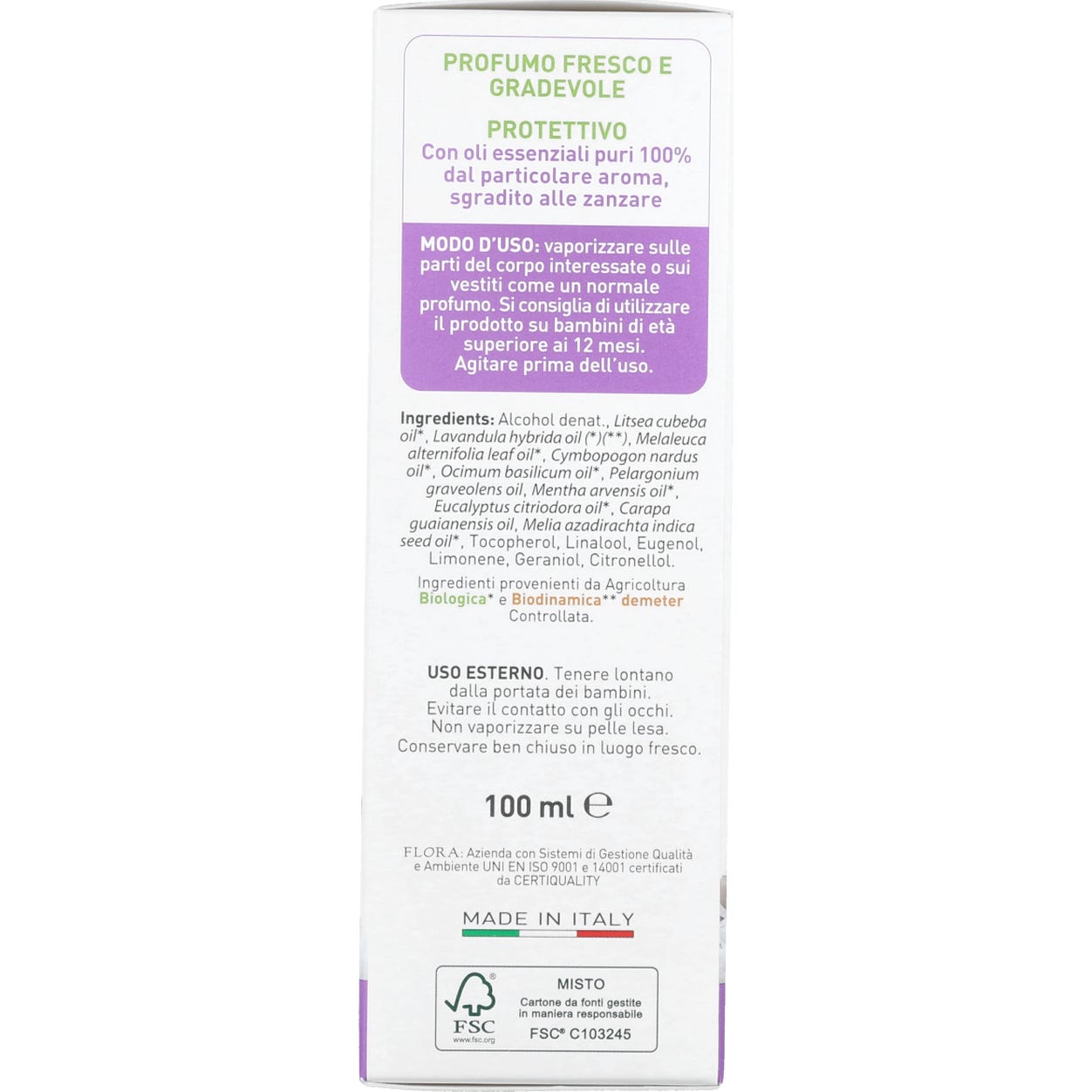 Flora Spray repelente de mosquitos 100ml