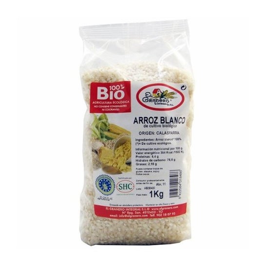 Granero Alimentacion Arroz Blanco Bio 1000 g