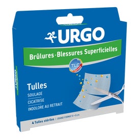 Urgo Quemaduras y Heridas Superficiales Tules 8x8cm 4uds