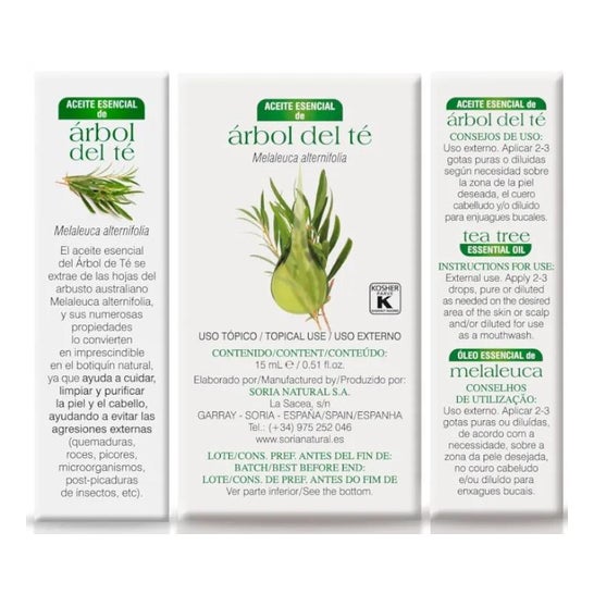 Aceite Esencial Arbol Del Te Soria Natural 15ml