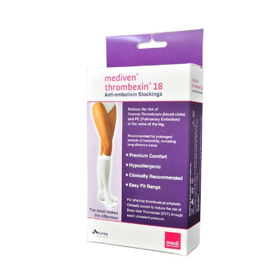 Mediven Thrombexin Media 18 Largo Blanco Talla L-X 1 Par