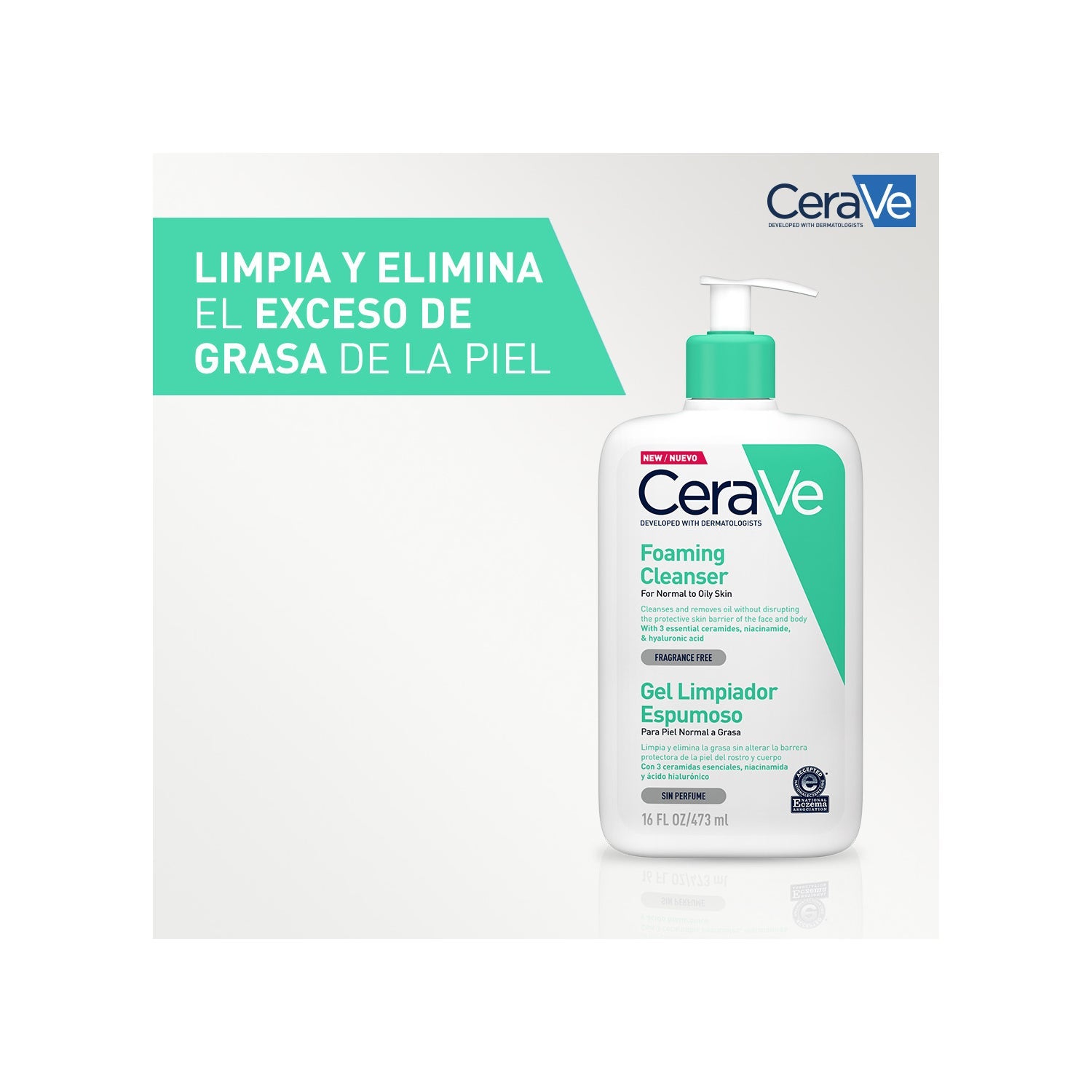 CeraVe Gel Limpiador Espumoso 473ml