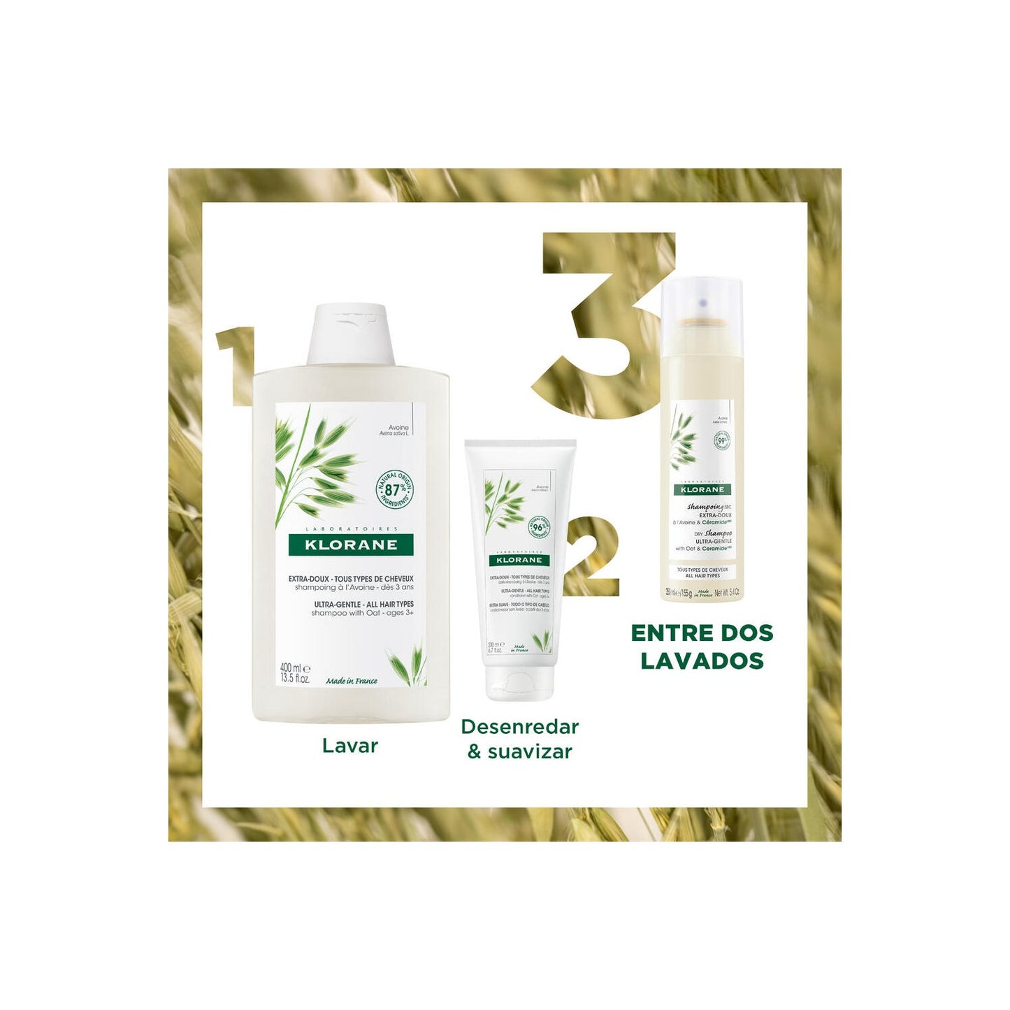 Klorane Champú Seco a la Leche de Avena 150ml