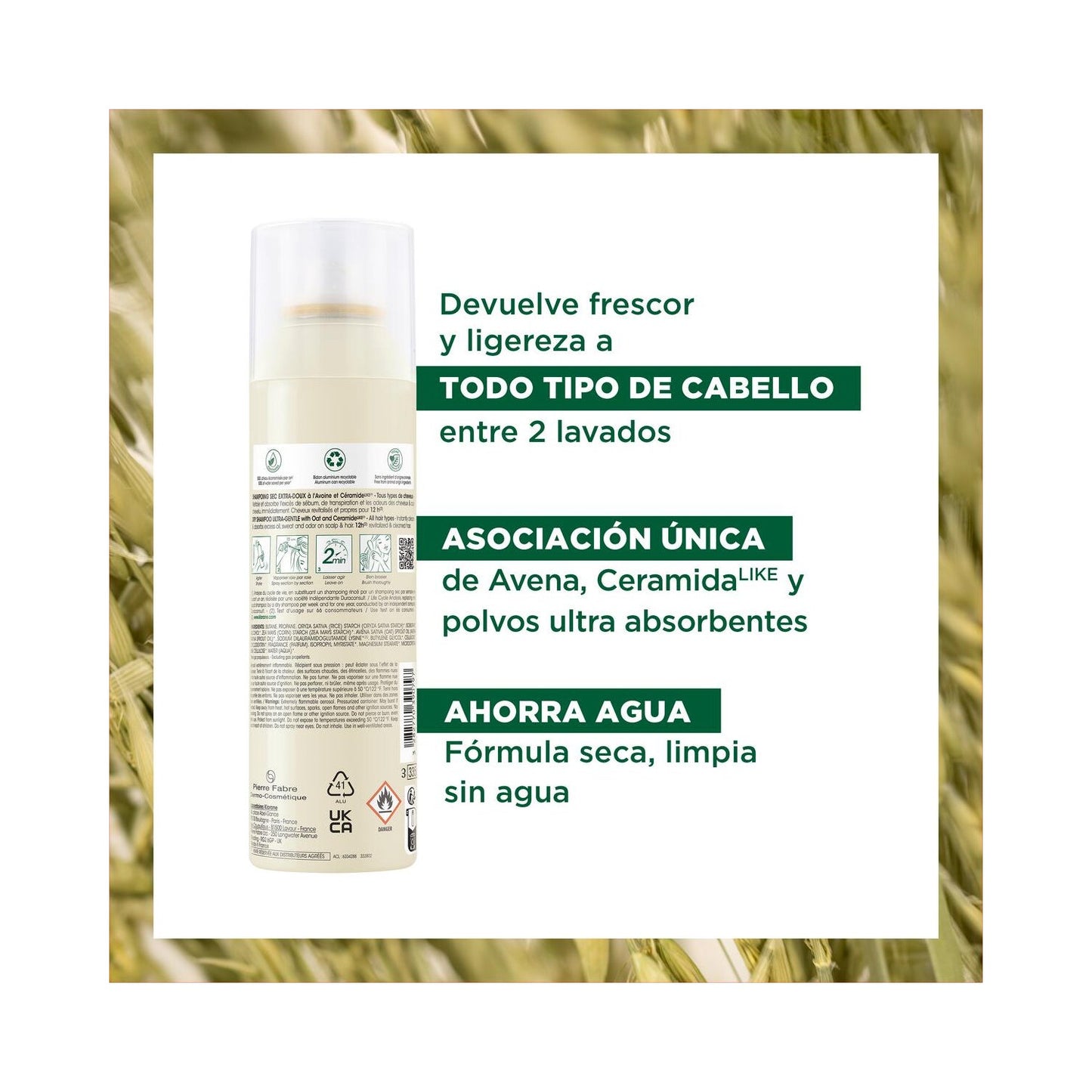 Klorane Champú Seco a la Leche de Avena 150ml