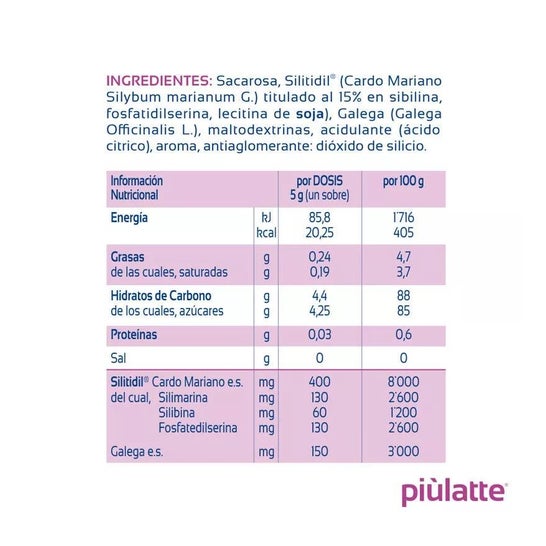 Piùlatte 14 Sobres