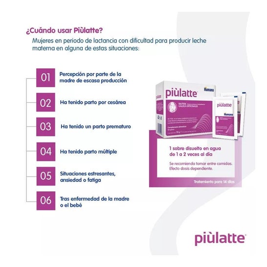Piùlatte 14 Sobres