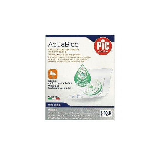 Pic Solution Aquabloc Antibact Esteril 10x8 cm 5 uds