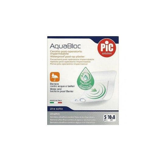 Pic Solution Aquabloc Antibact Esteril 10x8 cm 5 uds