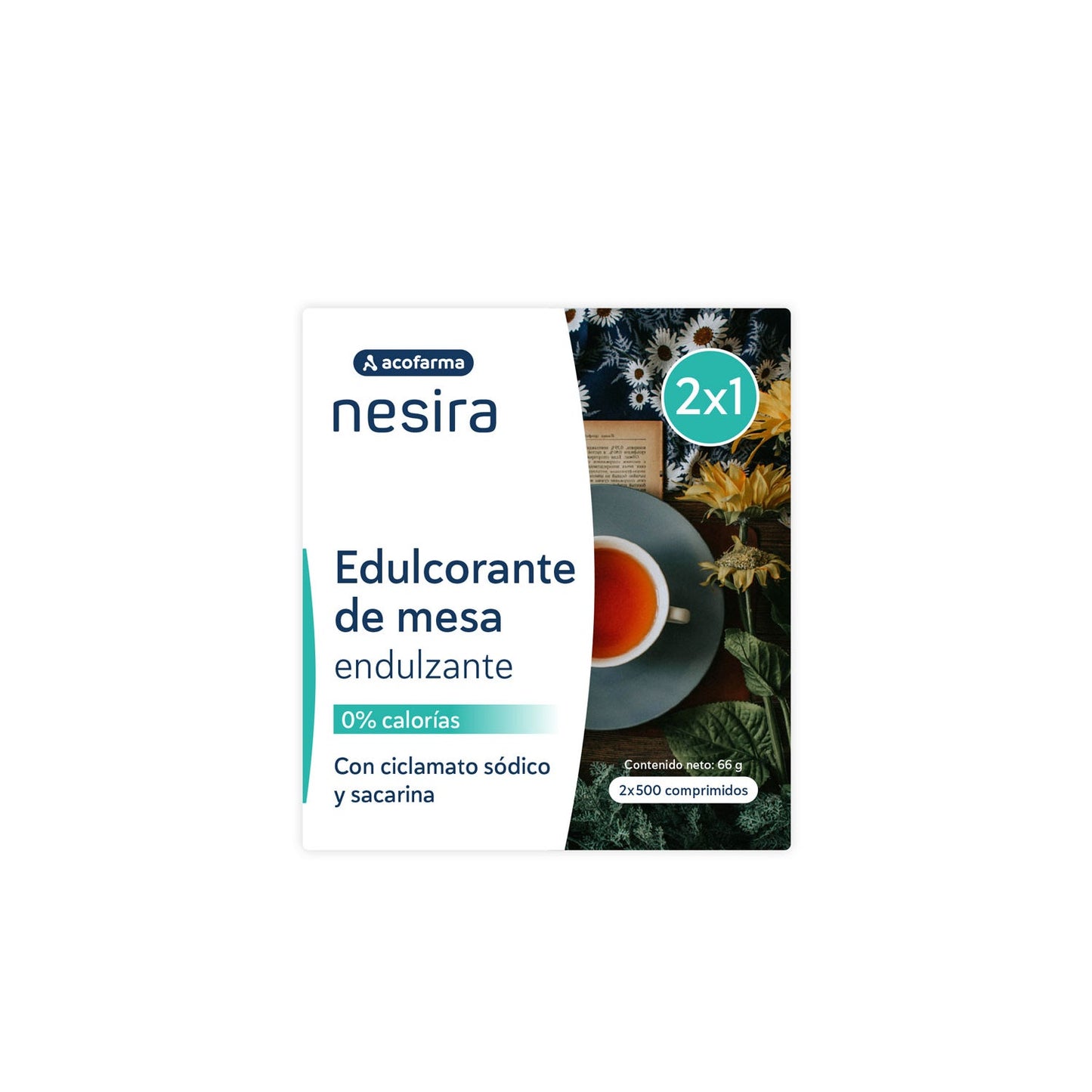 Acofarma Nesira Edulcorante de Mesa 2x500uds
