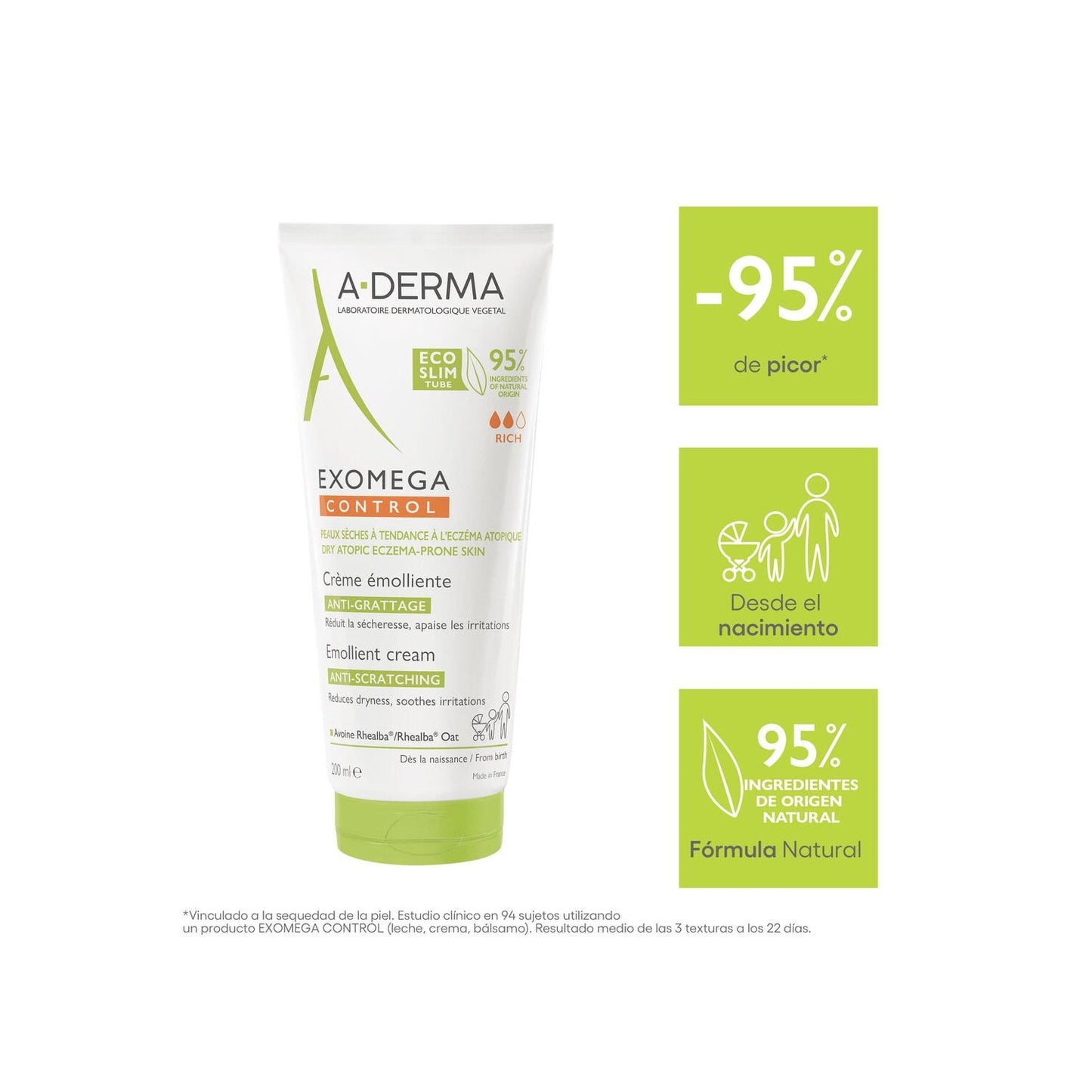 A-Derma Exomega Control Crema Emoliente 200ml