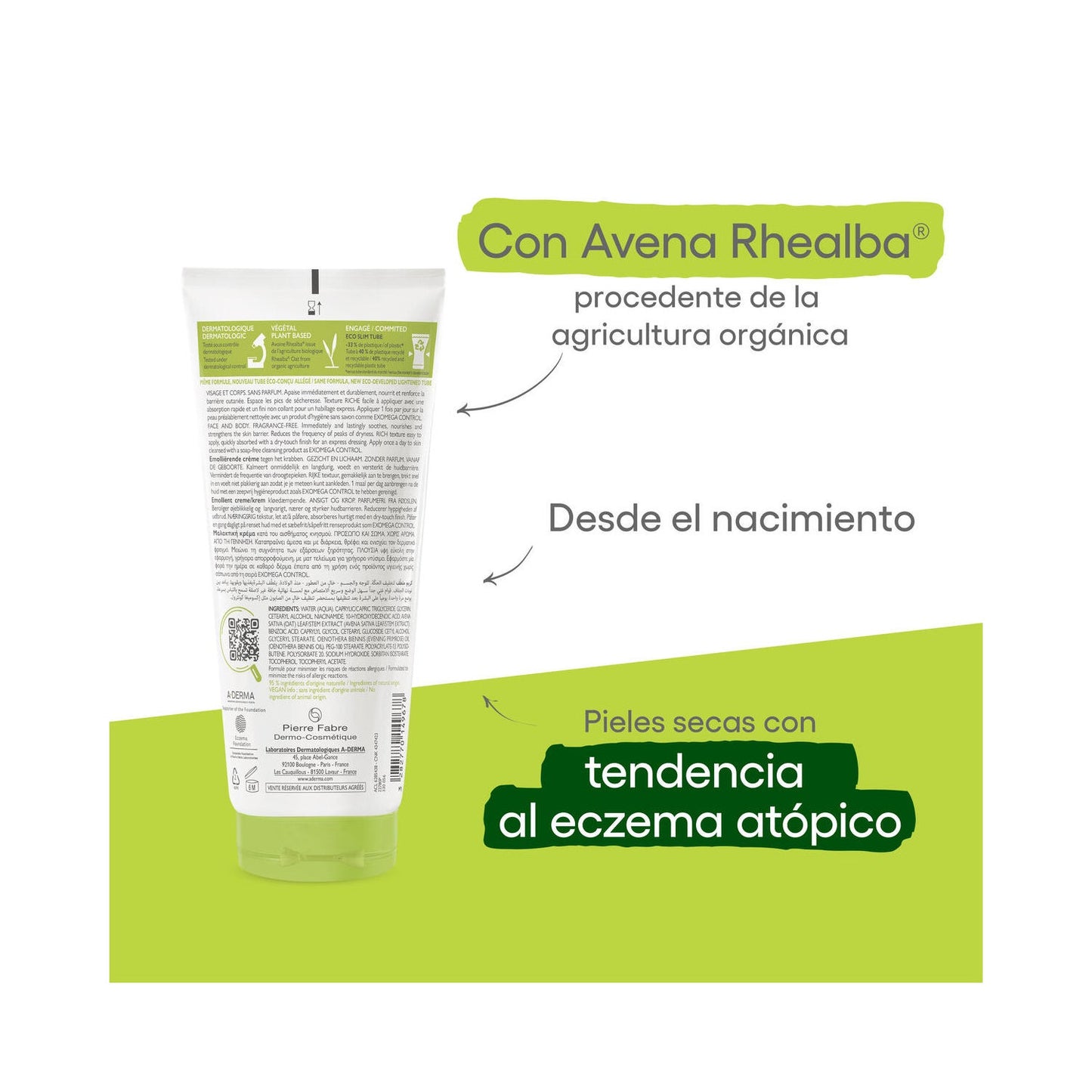 A-Derma Exomega Control Crema Emoliente 200ml