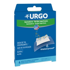 Urgo Quemaduras y Heridas Superficiales Waterproof 4 apósitos 10 x 7cm