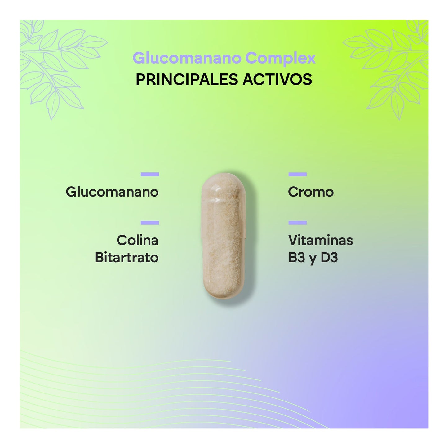 Nutralie Glucomanano + Colina + B3 + D3 Pérdida Peso 120caps
