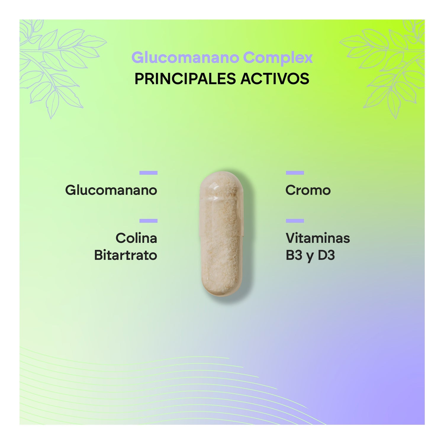 Nutralie Glucomanano + Colina + B3 + D3 Pérdida Peso 120caps