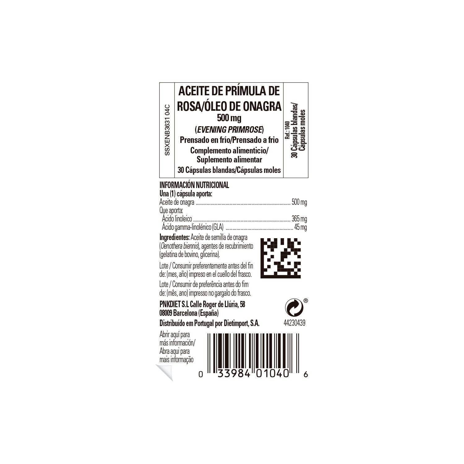 Solgar Aceite de Prímula de Rosa 500mg 30 perlas