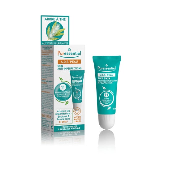 Puressentiel SOS Anti-Imperfecciones Cuidado de la Piel 11 Aceites Esenciales 10 ml