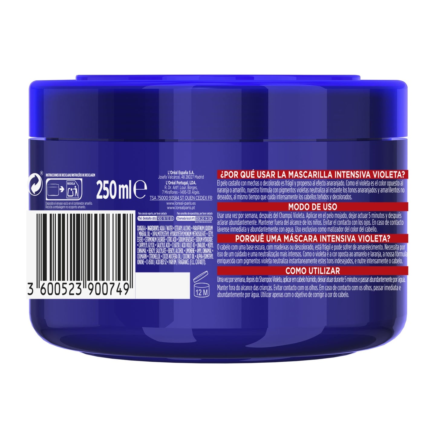 L'Oreal Elvive Color Live Violet Intensive Mask 250 ml
