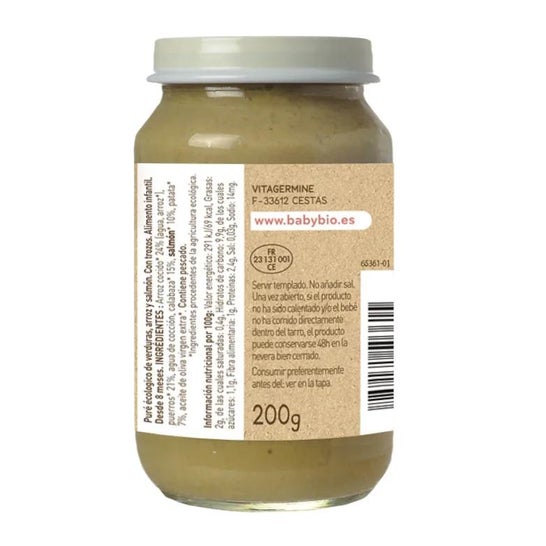 BabyBio Menú Tradición Salmón 200g