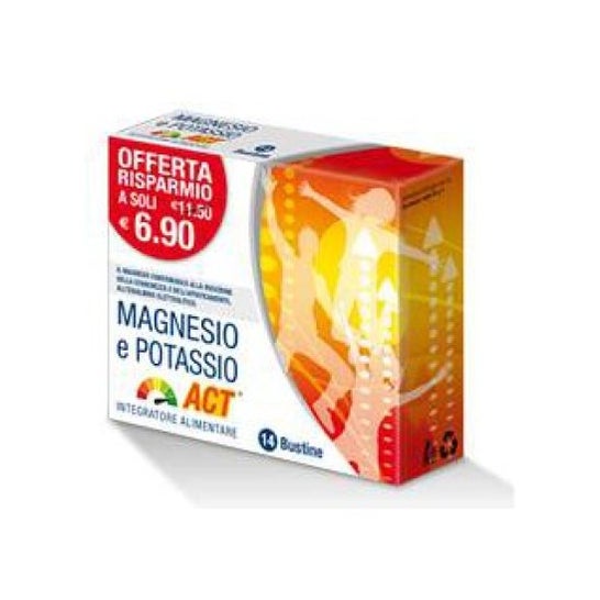 Magnesio y potasio ACT 14sobres