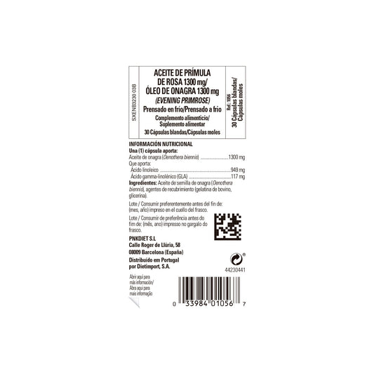 Solgar Aceite de Prímula de Rosa 1300mg 30 perlas