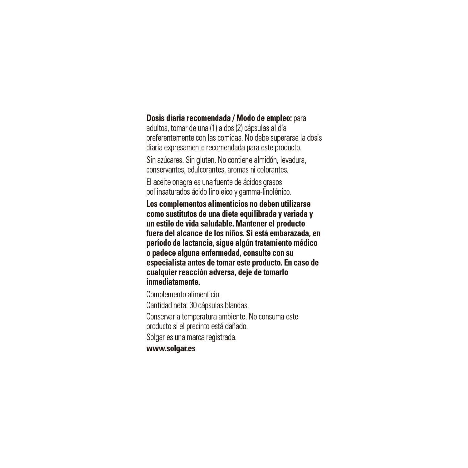 Solgar Aceite de Prímula de Rosa 1300mg 30 perlas