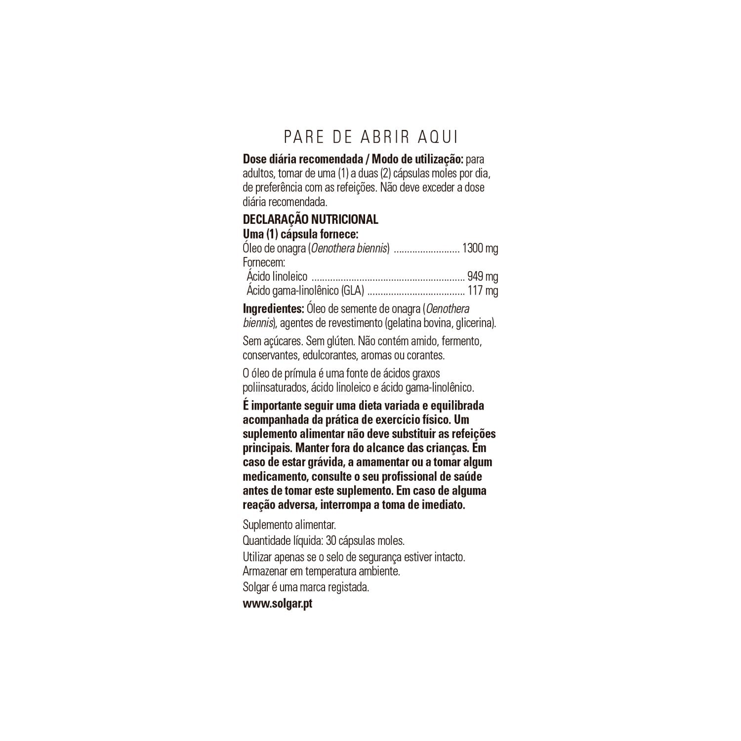 Solgar Aceite de Prímula de Rosa 1300mg 30 perlas