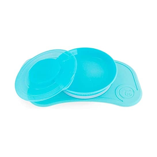 Twistshake Set Click-Mat Mini Azul + Plato