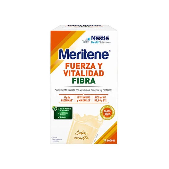Meritene Fuerza y Vitalidad Fibra Vainilla 14 Sobres