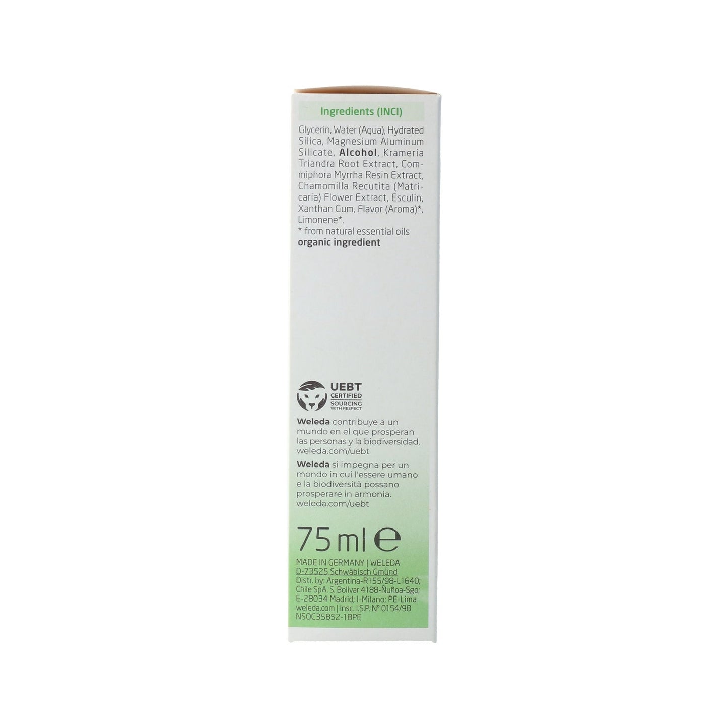 Weleda Gel Dentífrico Vegetal Sabor Menta 75ml
