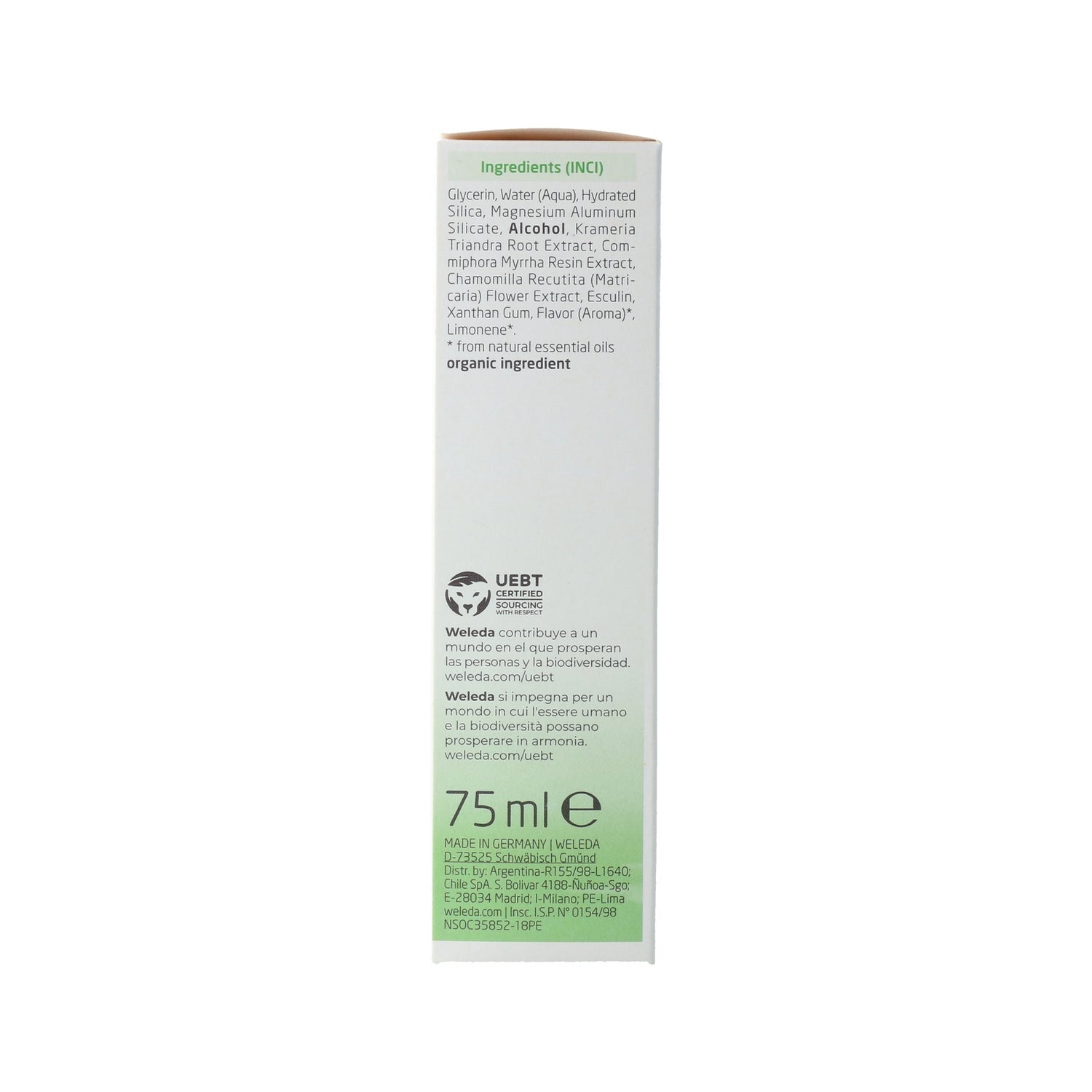 Weleda Gel Dentífrico Vegetal Sabor Menta 75ml