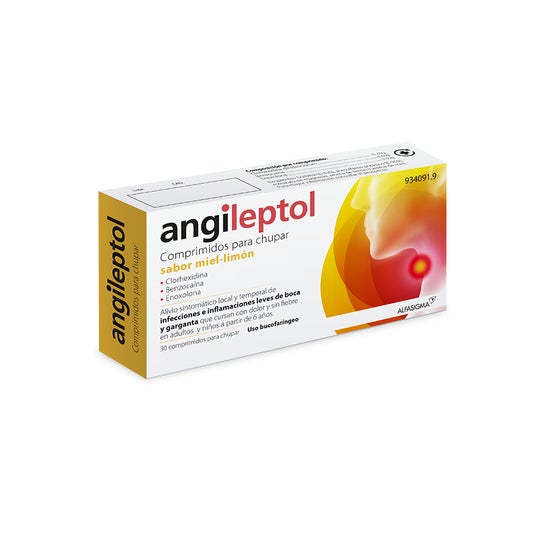 Angileptol Miel-Limón 30 comprimidos para chupar