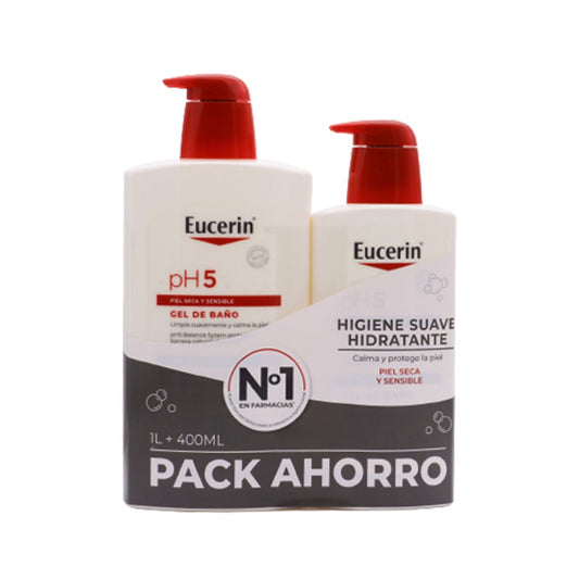 Eucerin Family Pack Gel Ph5 1L + 400ml