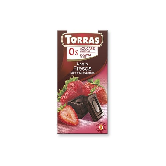 Torras Chocolate Negro con Fresa 75g