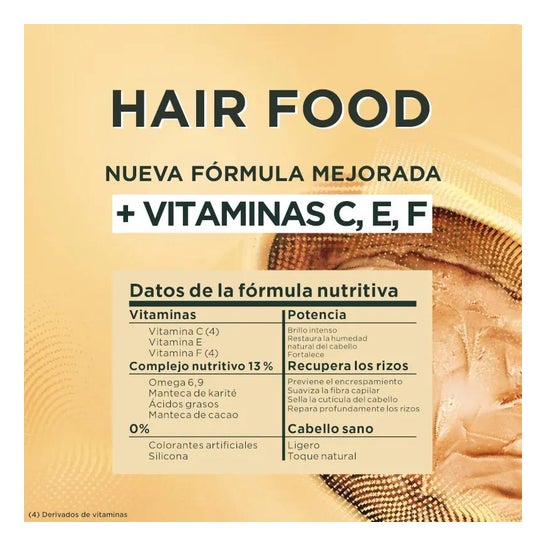 Garnier Fructis Hair Food Manteca de Cacao Mascarilla Rizos Nutridos 390 ml