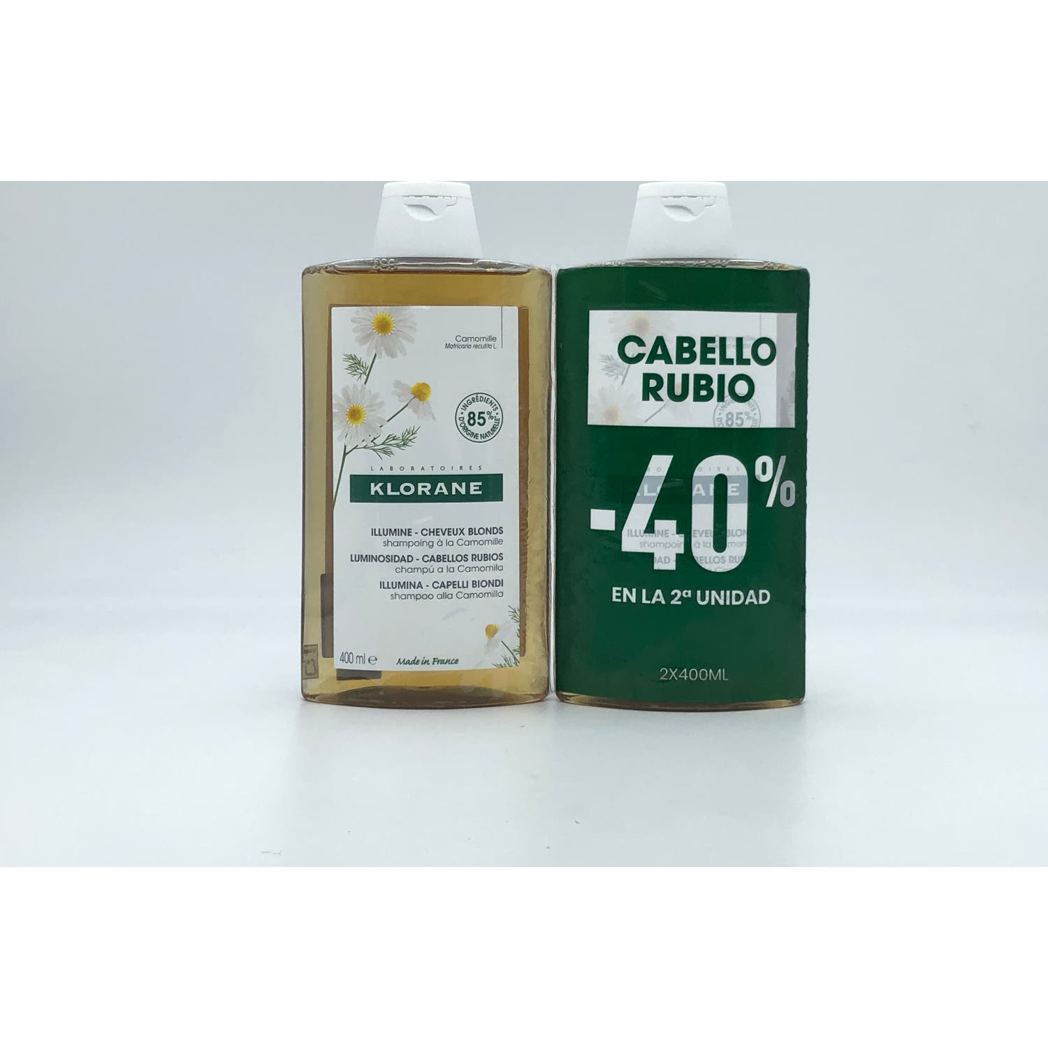 Klorane Champú a la Camomilla 2x400ml