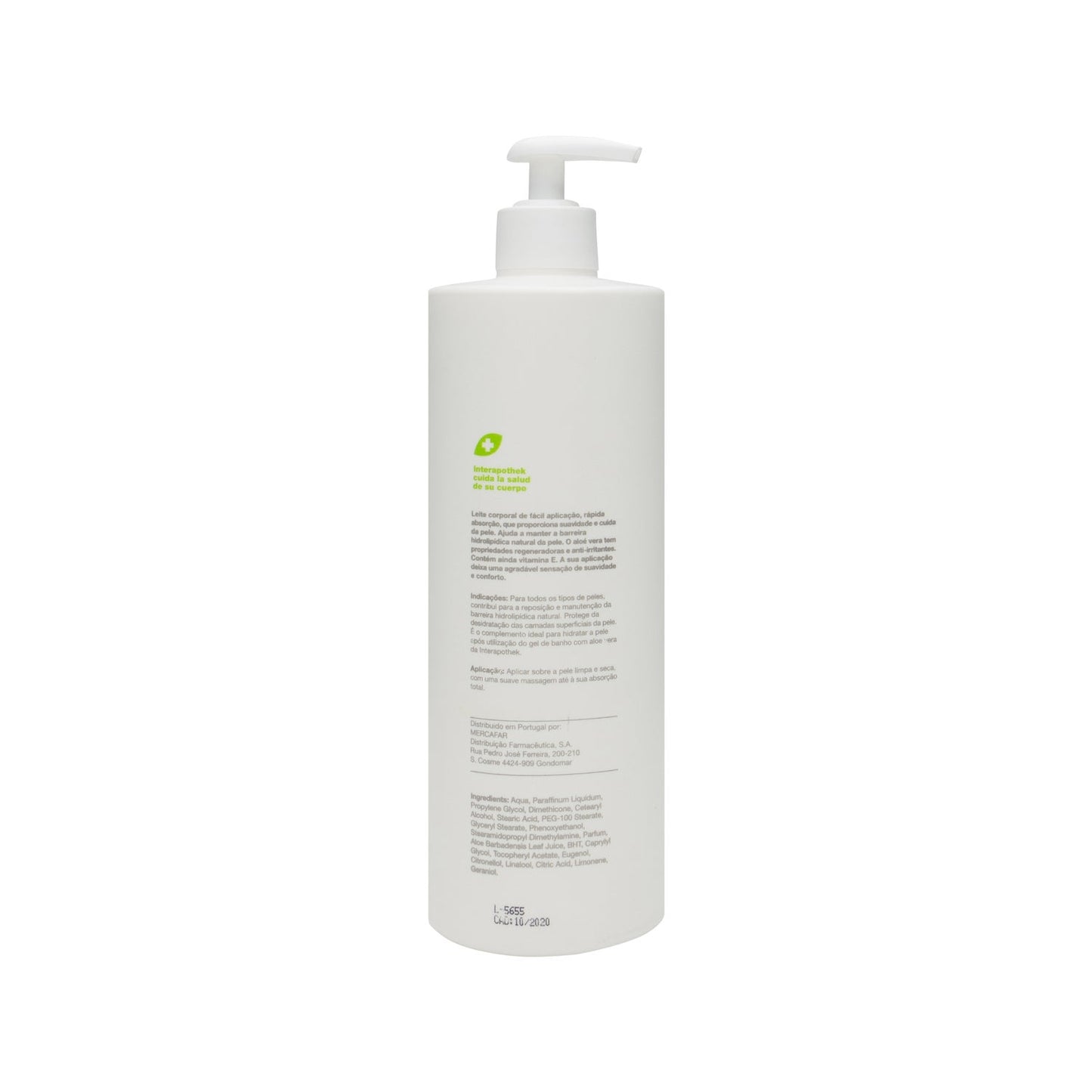 Interapothek leche hidratante corporal aloe vera 750ml