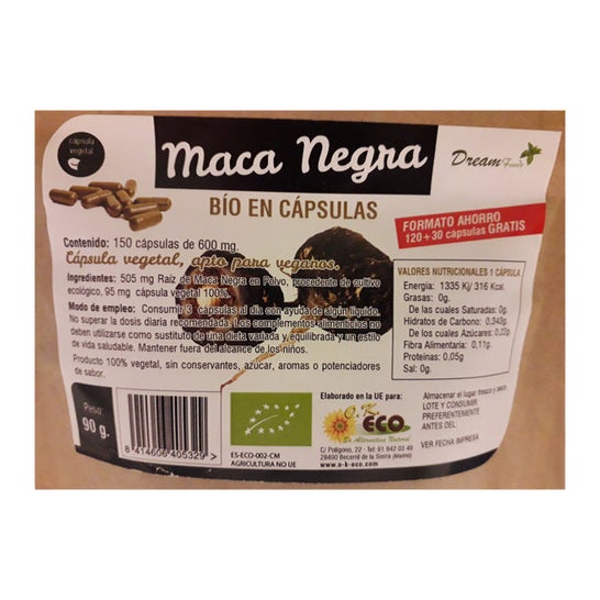 Dream Foods Maca Negra Eco 150 caps