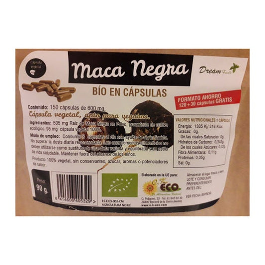 Dream Foods Maca Negra Eco 150 caps