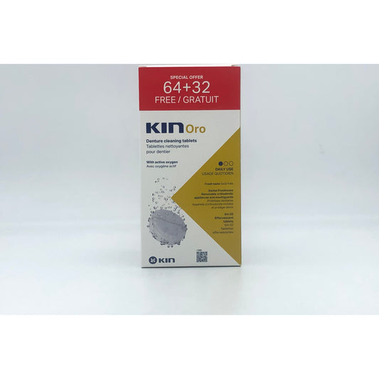 Kin Oro Tabletas Efervescentes Prótesis Dentales 64+32uds