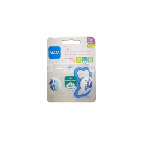 MAM Chupete Silicona Air +16 Meses 2 unidades