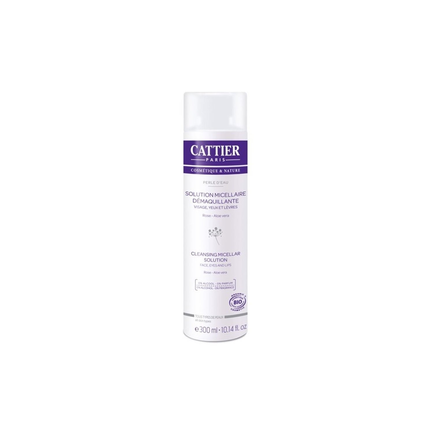 Maquillaje micelar Cattier BIO rosa alo vra 300 ml