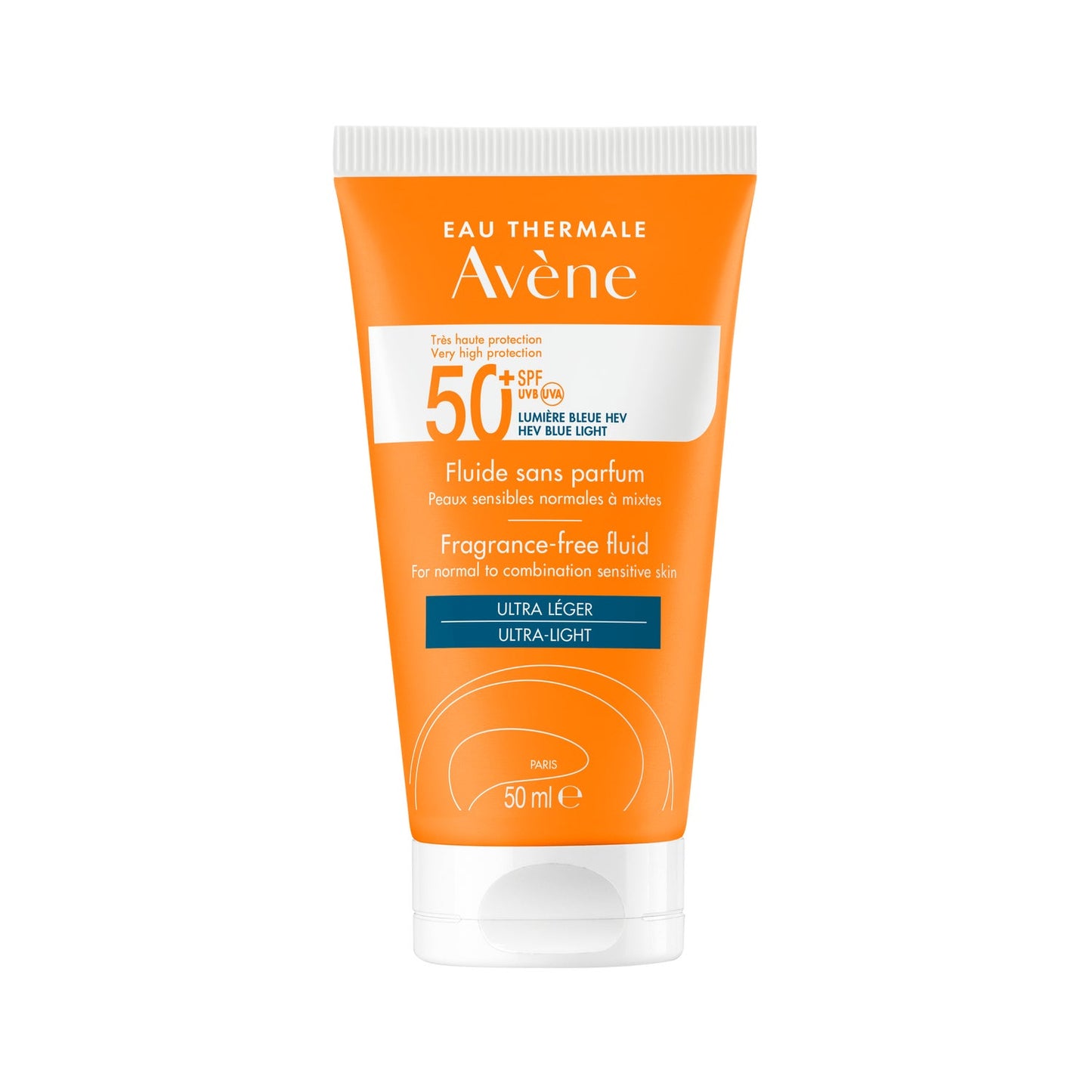 Avène Solar Fluido Sin perfume SPF50+ 50ml