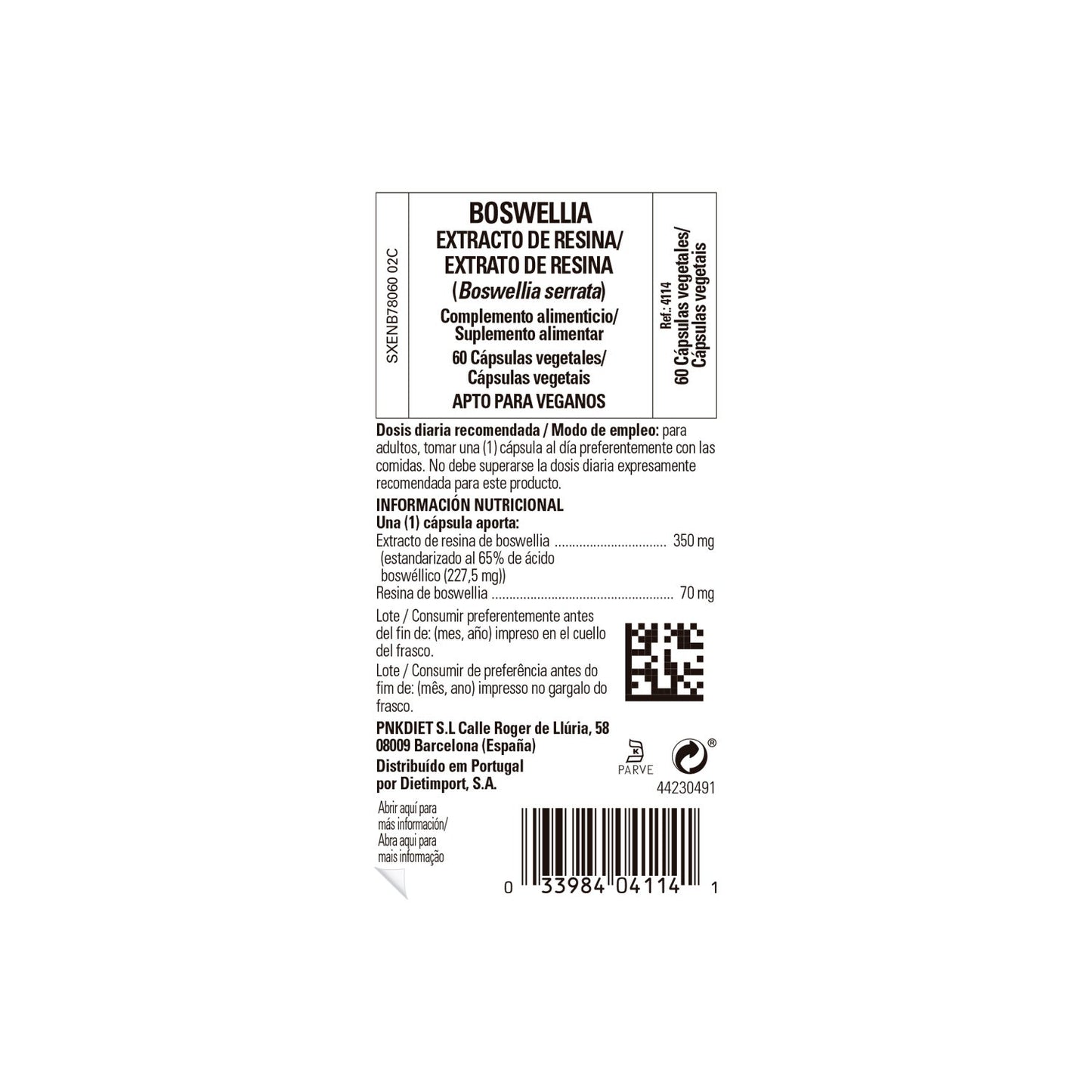 Solgar Boswellia Extracto de Resina 60vcaps