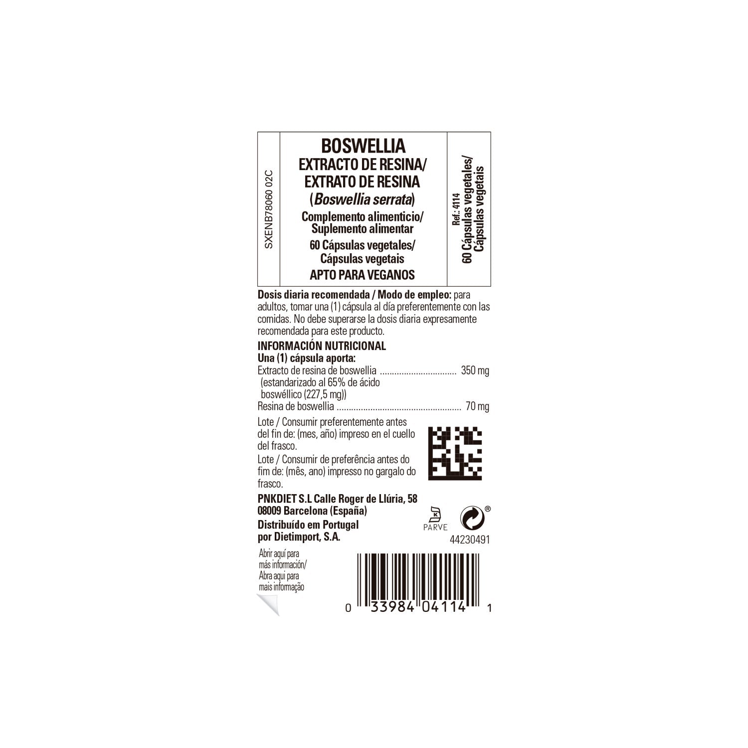 Solgar Boswellia Extracto de Resina 60vcaps