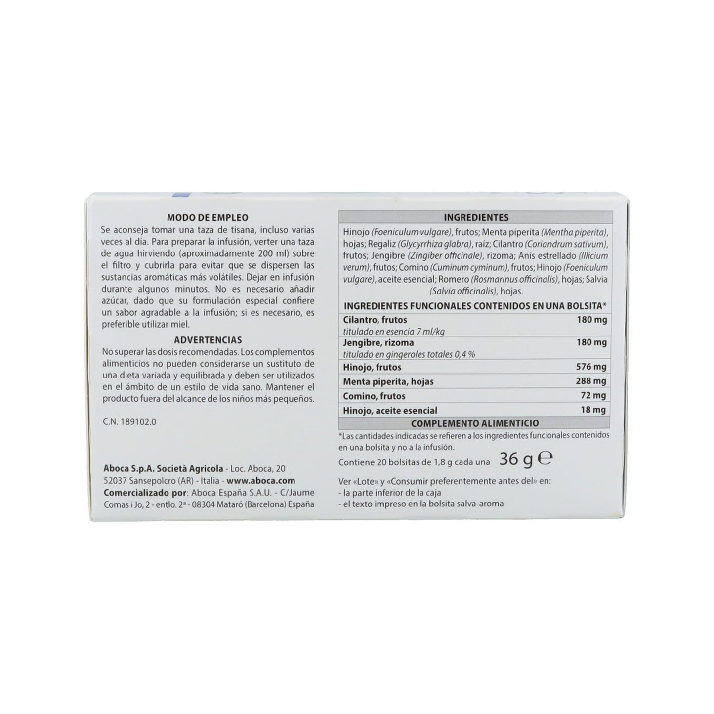 Aboca Coligas Fast Tisana 20uds